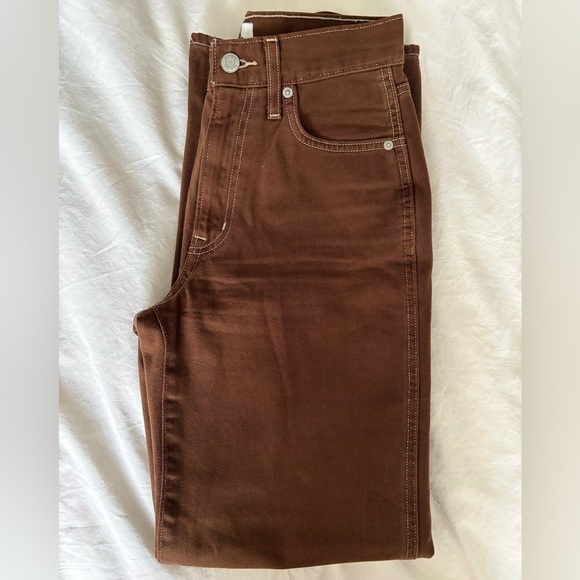 Aritzia - Sunday Best Brown High-Rise Straight Leg Jeans / Pants - Size 2 - Picture 8 of 8